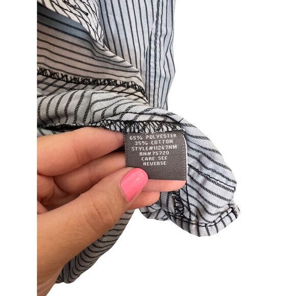 BKE Athletic Fit XXL Striped Button-Up Shirt Long Sleeve 65% Polyester & 35% Cot - Picture 3 of 4